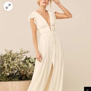 Lulus cream maxi dress
